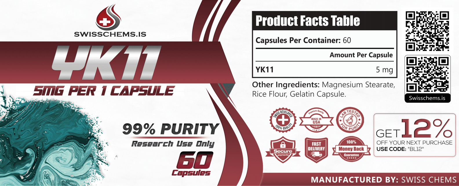 YK-11 (5mg/capsule), 60 Capsules - Image 3
